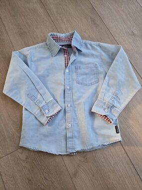 Classic Light Blue Boys' Button-Up Shirt